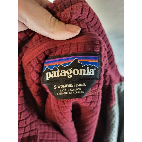 Patagonia Women's Regulator R1 Pullover Fleece Jacket Burgundy Red Small  Hiking - Picture 5 of 5